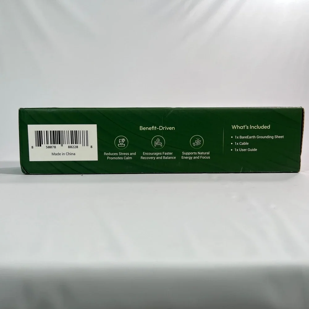 BareEarth Grounding Bed Sheet Kit Twin Organic Cotton Earthing System Green